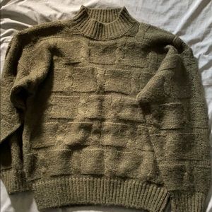 Green turtleneck sweater